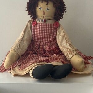 Handmade Style Raggedy Ann Cloth Doll - Vintage